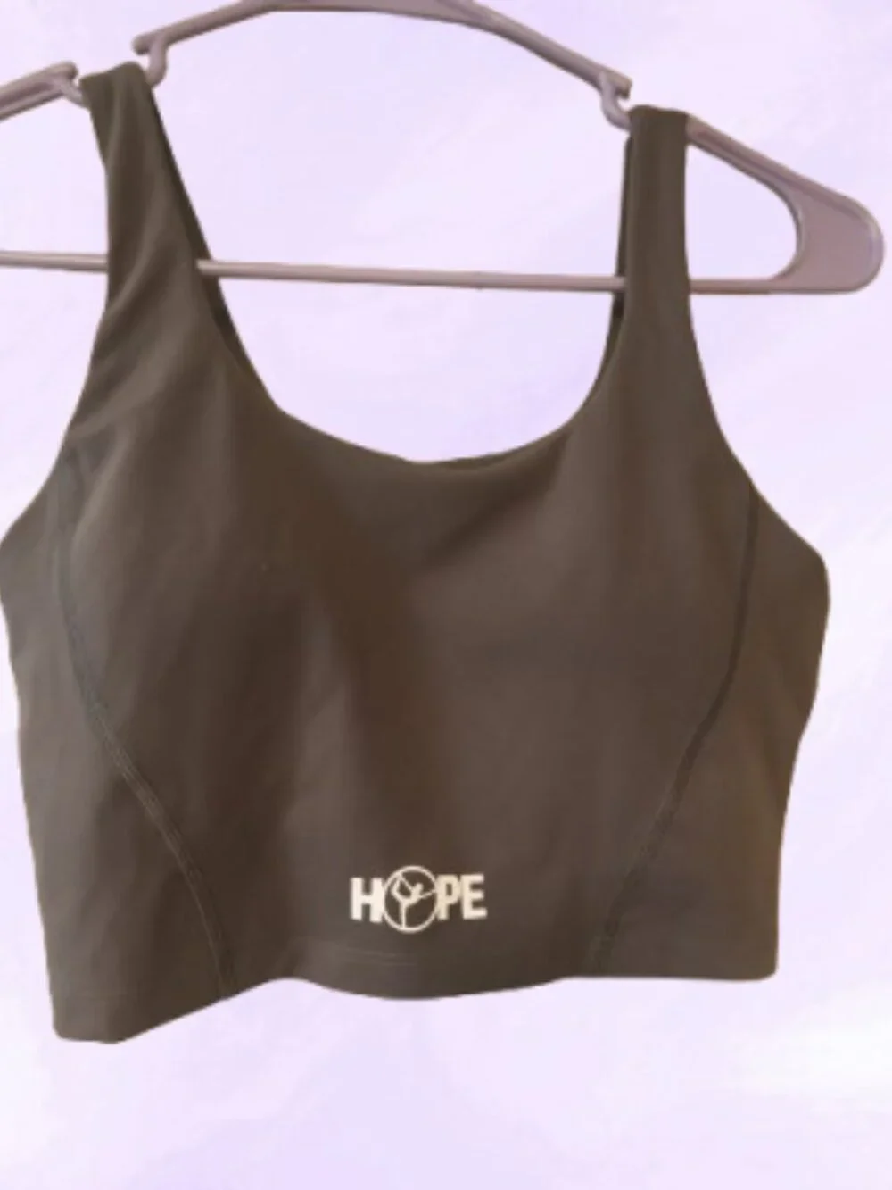 Bundle of 5 of xs's sports bras in burgundy, gray and blue. Sporty exercise work